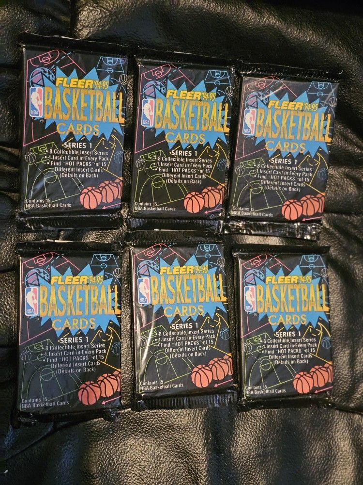 1994-95 Fleer Vintage NBA Basketball Series 1 6x Pack Lot! - New Factory Sealed Packs!