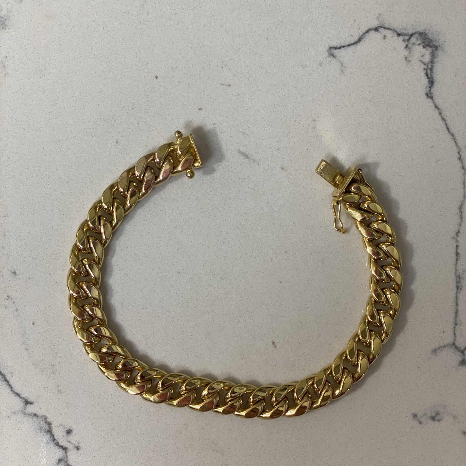 14kt Solid Gold Miami Cuban Bracelet 