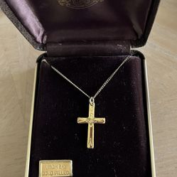 Gold Cross Necklace 1/20 12 Kt Champl