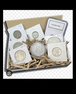 Random Lot Of Coins And Bills