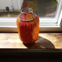 Large Candle/Light Shade (Beaded)