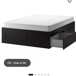 Queen Bed Frame With Dra wers For Storage ( Matress Not Included) 