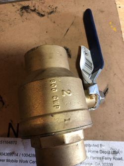2” ball valve, plumbing, copper