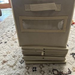 Storage fabric boxes, set of 8, 11x11