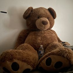 Huge Brown Teddy   Stuffed Grizzly Bear