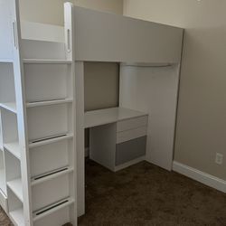 IKEA Twin loft Bunkbed W/ Desk And Storage 