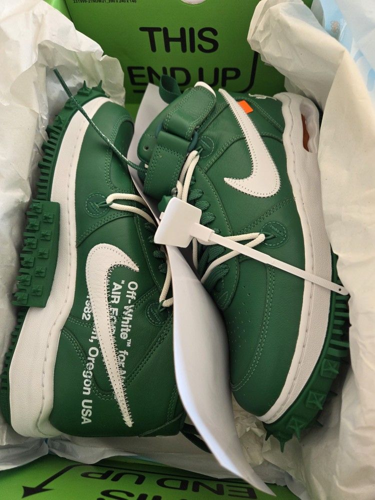 Nike Air Force 1 Off White Pine Green 9.5