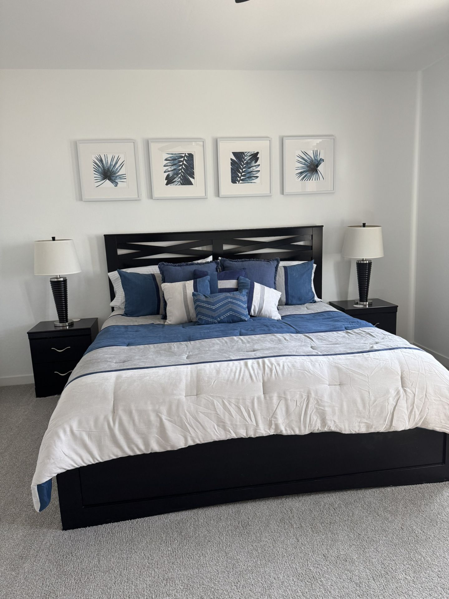 Dark Wood Eastern King Bedroom Set