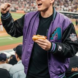 Vtg 90s Arizona Diamondbacks Starter Jacket XL Men's Purple Black 1998 Inaugural Season