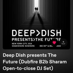 1X Deep Dish ticket at Somewhere Nowhere Dec 21
