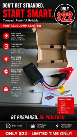 Most smaller jump starter ever!!