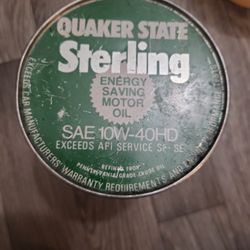 Quaker State Motor Oil- Sterling Edition