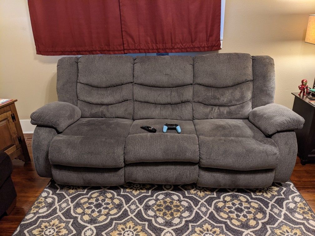 Grey Reclining Couch