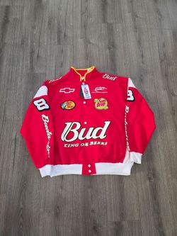 Nascar Budlight Dale Earnhart Moto Jacket Womens Size Large