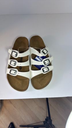 Birkenstock Florida Sandals  White – Size 37(Women’s 6/6.5) Open-Toe Brand New with Tags, Priced to Sell