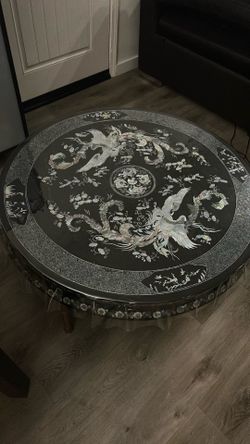 Antique mother of pear oriental table