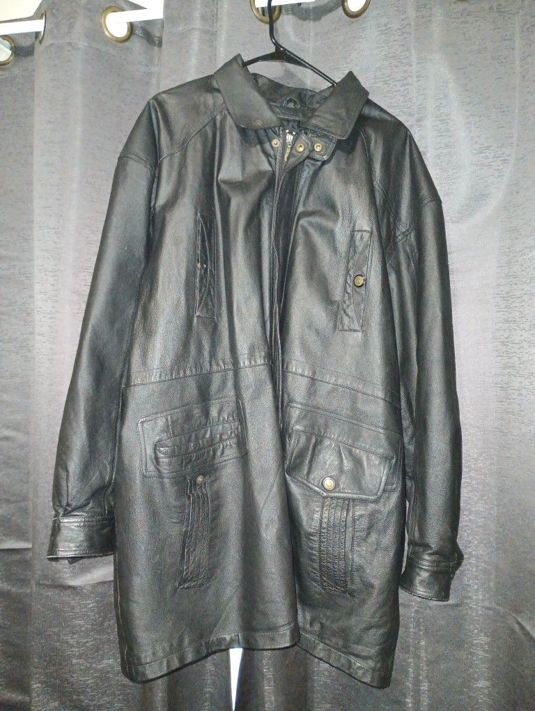 Leather Jacket Wore Twice Like New $100