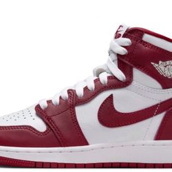 Air Jordan 1 Retro High OG Artisanal Red GS Size 6.5Y White FD1437-160