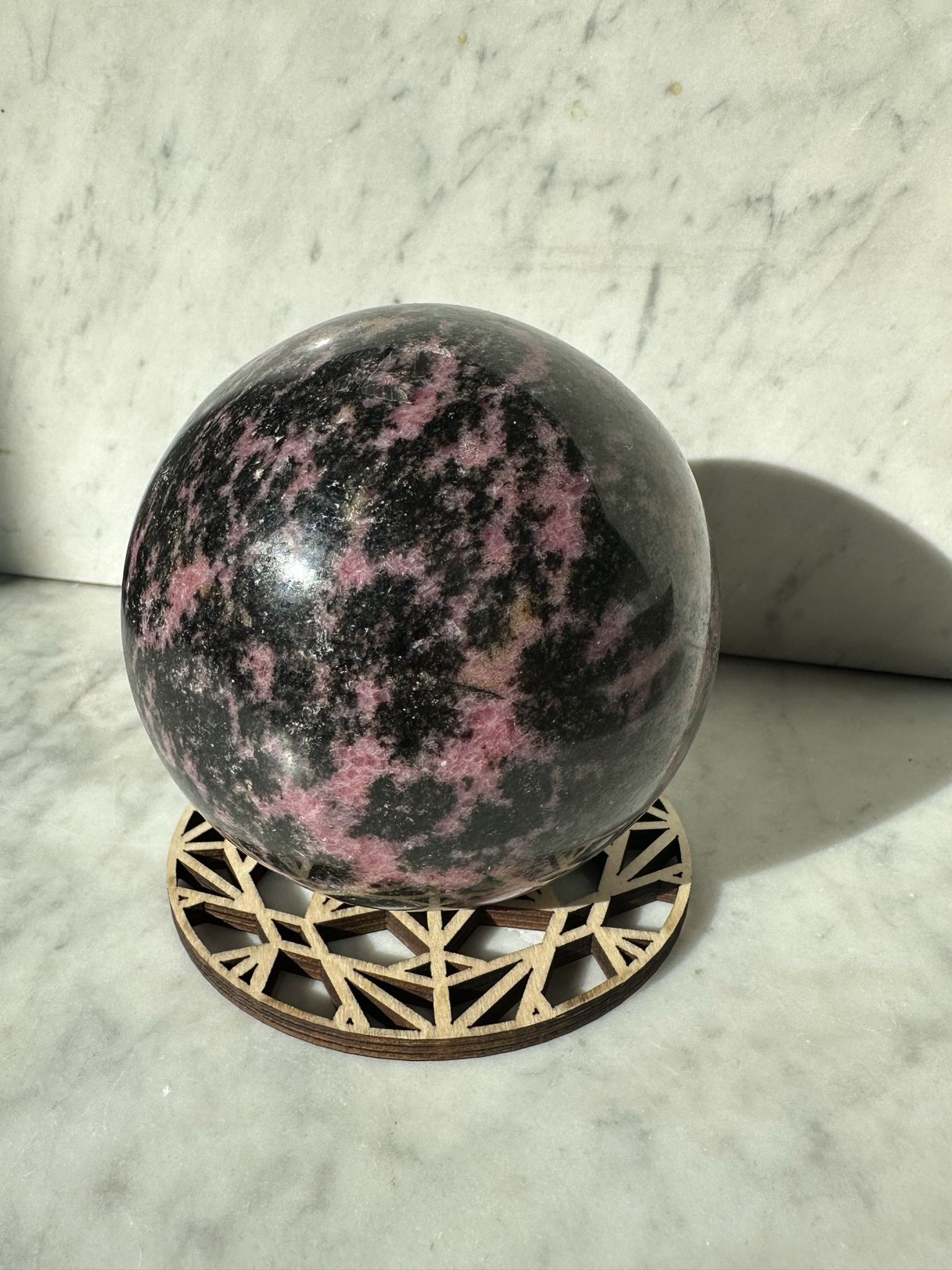 Rhodonite sphere 