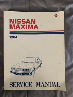 NISSAN MAXIMA Service Manual 1984