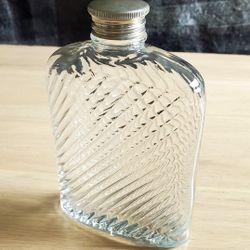 Vintage Glass Hip Flask 1927 by Universal 