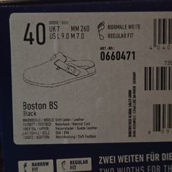 Burkenstock Nlack Suede Clog Size 40