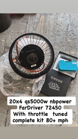 20x4 5000w ebike motor 80mph