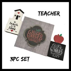 NWT Teacher 3pc Home decor Set