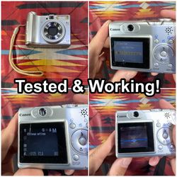 Canon Digital Camera - PowerShot A530 4x Optical Zoom Tested & Working READ