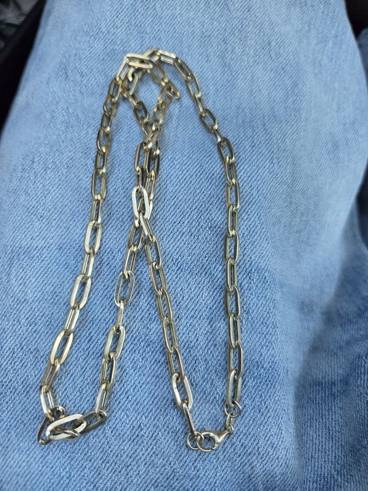 14k  Gold Paper Clip Chain