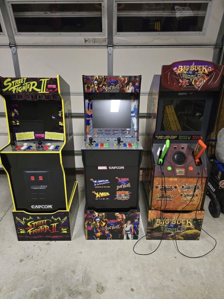 Arcade 1up Street Fighter 11, X-Men VS Street Fighter, Big Buck World