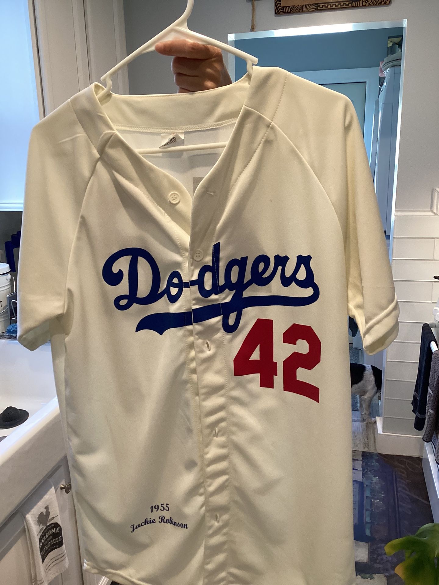 Dodger Jackie Robinson #42 Bank Of America Baseball Jersey Size Medium