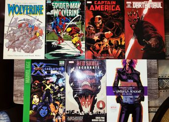 LOT OF 7 DIFFERENT MARVEL & VALIANT COMICS GRAPHIC NOVELS- SEE DESCRIPTIONS FOR DETAILS