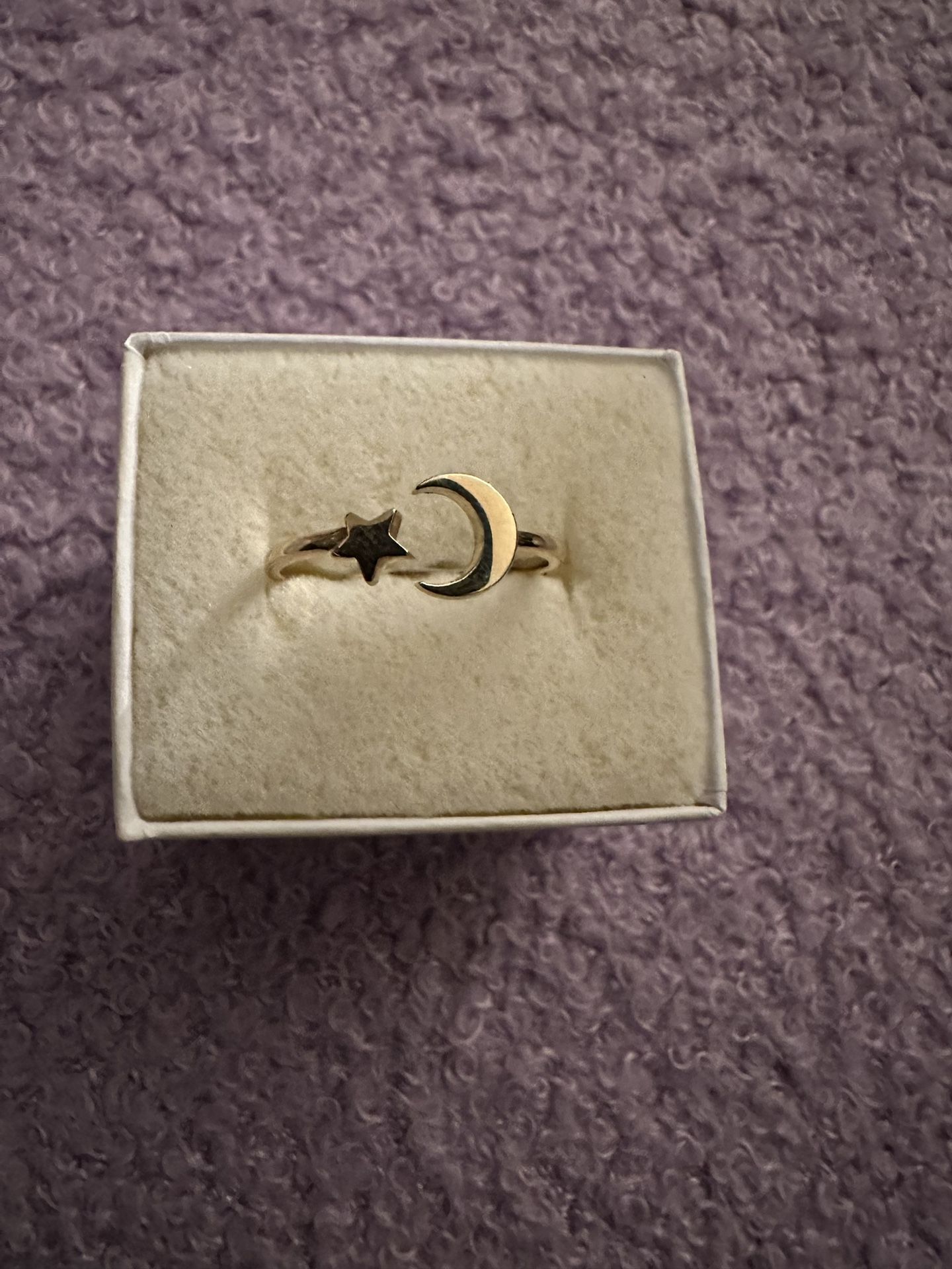 10k Moon And Star Ring