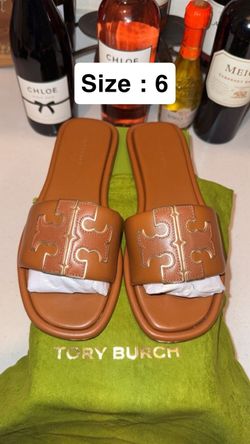 Tory Burch Leather Slide Sandals Size 6