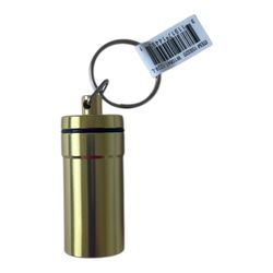 Brand New w/ Label Walgreens Gold Tone Peel Container Keychain, H-2 in. B1