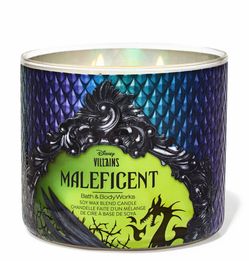 Exclusive!©️Disney Villains BATH & BODY WORKS💚🪄🏰🐉 MALEFICENT 🐉🏰🪄💚3-wick Candle