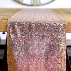 4 Rose Gold Sequin Table Runners  NEW