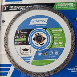 Norton 7" Continuous Diamond Mesh Rim Saw Blade