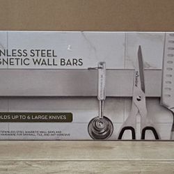 Skandia Stainless Steel Magnetic Wall Bars Set of 2 New In Box