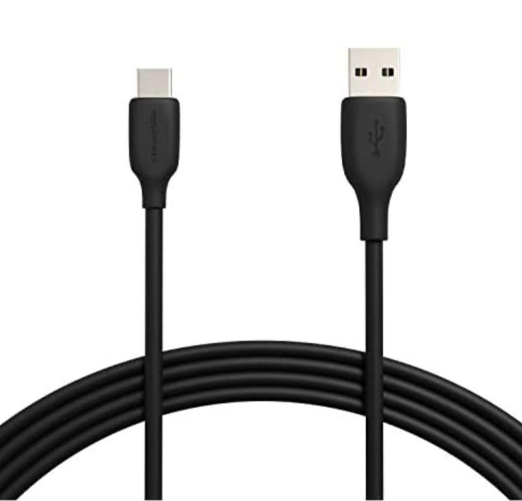 AmazonBasics USB-C to USB-A 2.0 Fast Charger Cable, 10-Feet, 480Mbps Speed, USB-IF Certified