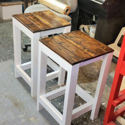 Early American Staintop Bar Stools...(4 For $240)
