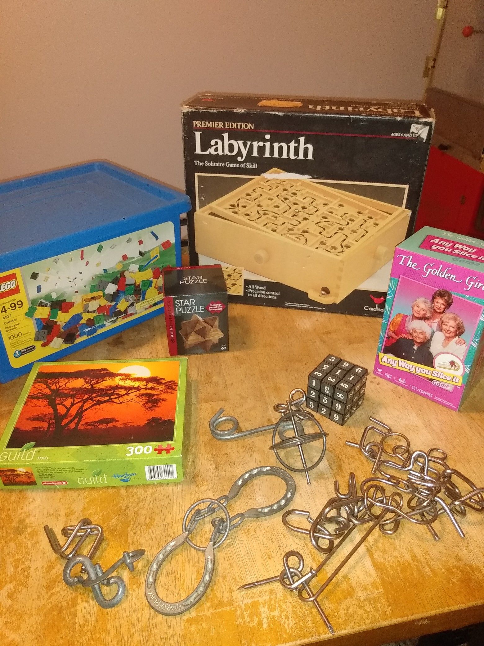 Games, puzzles, legos