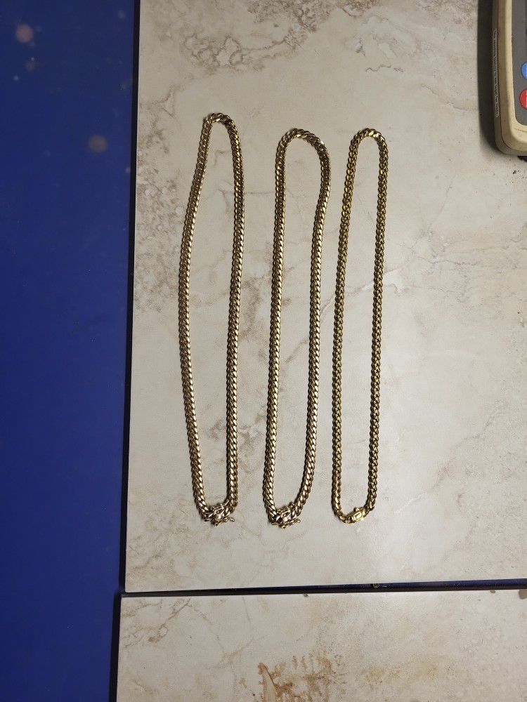Cuban Chain For Sale All 25" 10k Gold