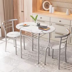 3 Piece Dining Table Set / Kitchen Table With 2 Chairs - NEW