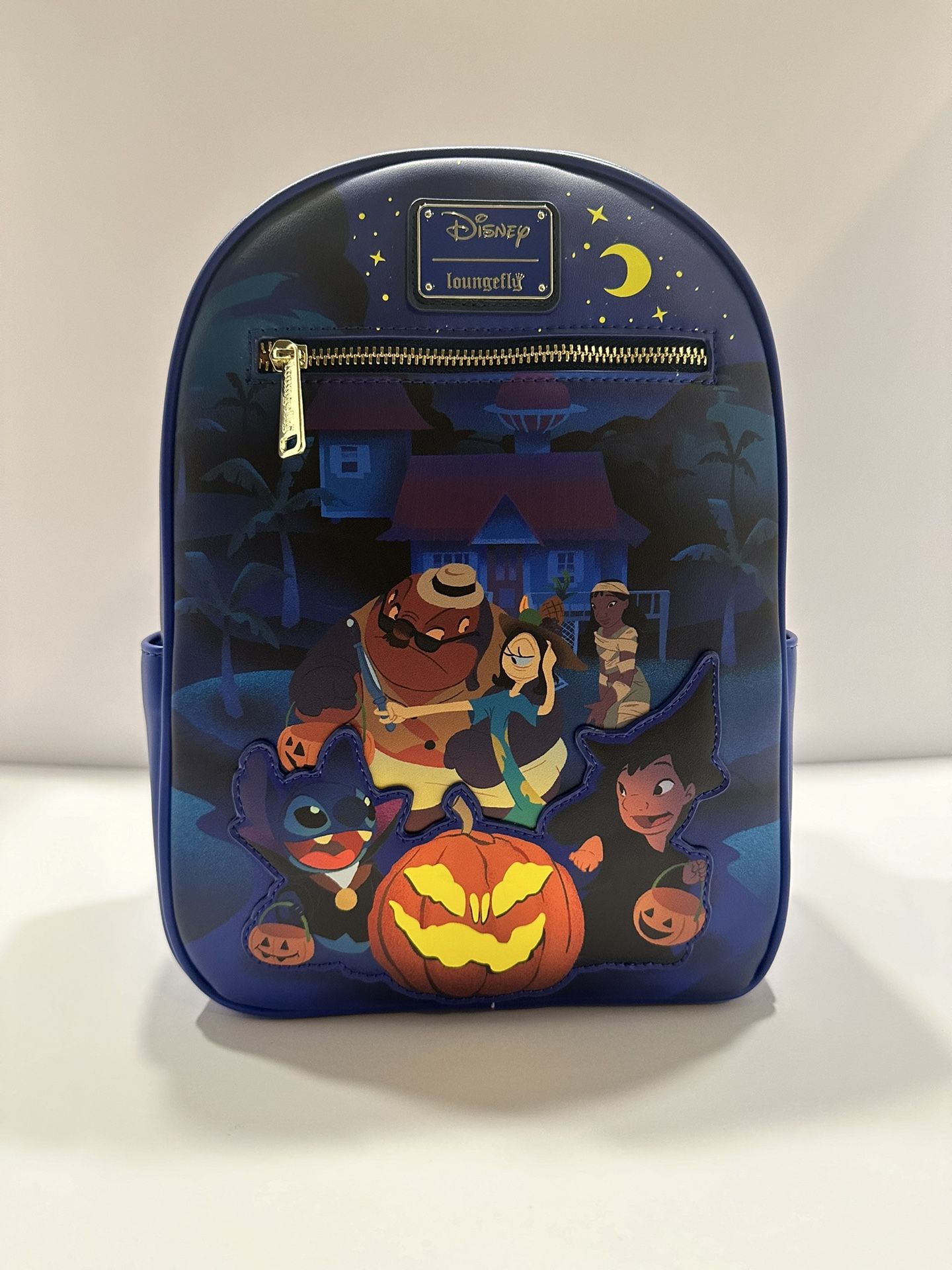 Loungefly Disney Lilo & Stitch Trick or Treat Group Portrait GITD Mini Backpack