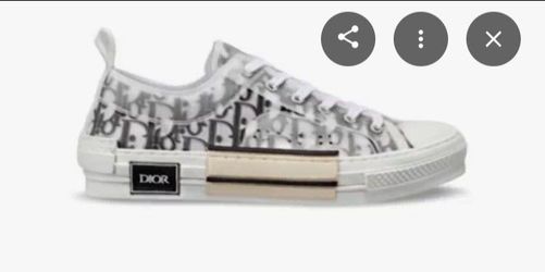Dior shoes, black and white Dior embroidery pattern, size 38