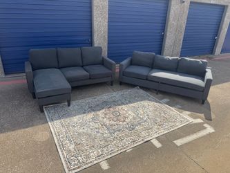Dark Grey Sofa Sectional Set - Delivery Available