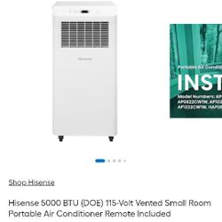 Hisense 5000 BTU Portable AC Unit