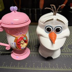 Olaf And Little Mermaid Cup, $3